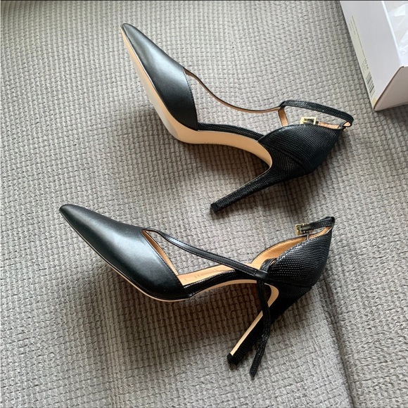 Calvin Klein Brandy T-Strap Leather Stiletto - Picture 2 of 10